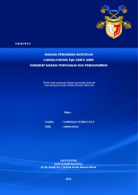 Analisis Perubahan Ketentuan Undang-Undang PPh Tahun 2009 Terhadap Kinerja Perpajakan dan Perekonomian
